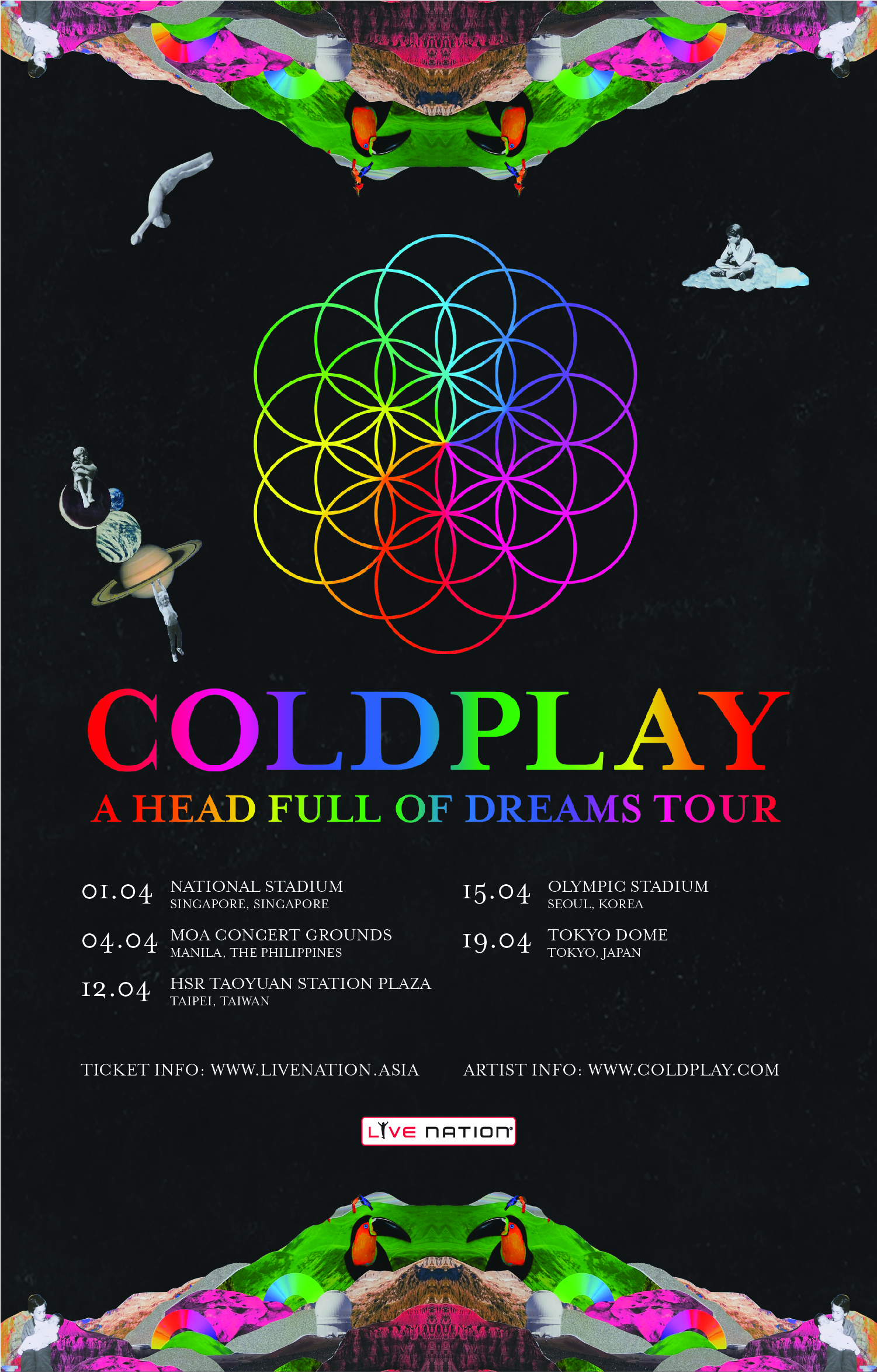 コールドプレイ来日ライブツアー決定！「A Head Full Of Dreams Tour」の日程・チケット・セトリ【Coldplay】